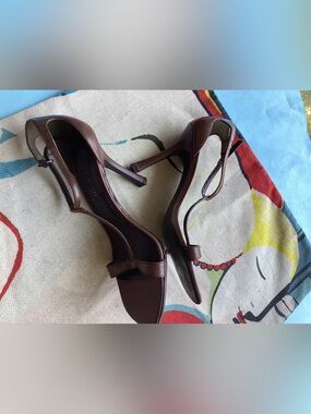 Cathy Jean brown t strap heels